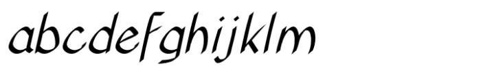 Xahosch Italic Font LOWERCASE