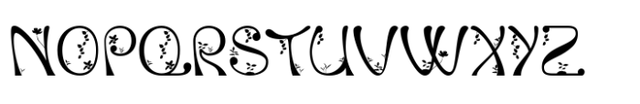 Xaver Nature With Plants Font UPPERCASE
