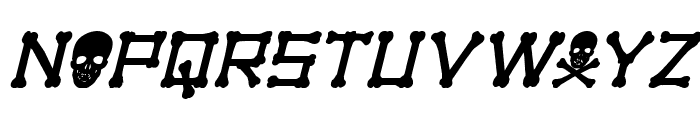 xBONES Bold Italic Font UPPERCASE