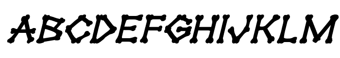 xBONES Bold Italic Font LOWERCASE
