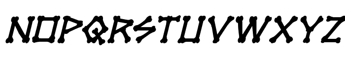xBONES Bold Italic Font LOWERCASE