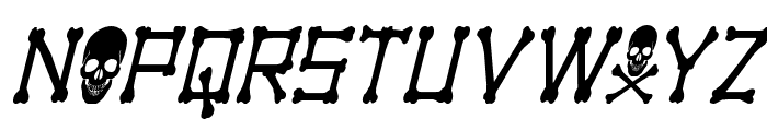 xBONES Condensed Italic Font UPPERCASE