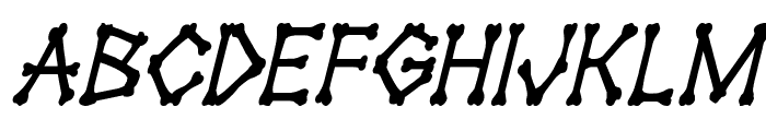 xBONES Condensed Italic Font LOWERCASE
