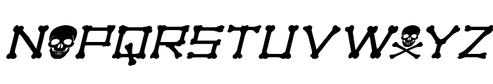 xBONES Expanded Italic Font UPPERCASE
