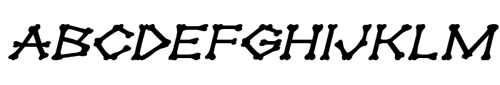 xBONES Expanded Italic Font LOWERCASE