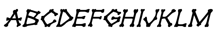 xBONES Italic Font LOWERCASE