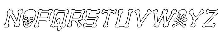 xBONES Outline Italic Font UPPERCASE