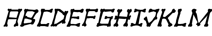 xBONES Rough Italic Font UPPERCASE