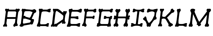 xBONES Semi-Italic Font UPPERCASE