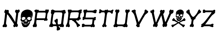 xBONES Semi-Italic Font UPPERCASE