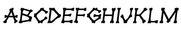 xBONES Semi-Italic Font LOWERCASE
