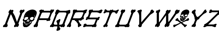 xBONES Super-Italic Font UPPERCASE