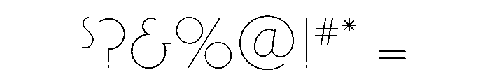 Xctasy Sans Light Alternates Font OTHER CHARS