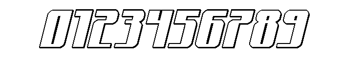 Xeno-Seeker 3D Italic Font OTHER CHARS