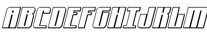 Xeno-Seeker 3D Italic Font UPPERCASE