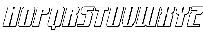 Xeno-Seeker 3D Italic Font LOWERCASE