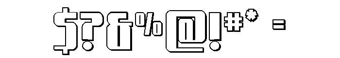Xeno-Seeker 3D Font OTHER CHARS