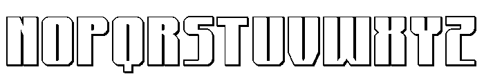 Xeno-Seeker 3D Font LOWERCASE