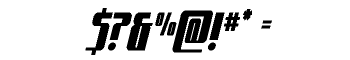 Xeno-Seeker Condensed Italic Font OTHER CHARS
