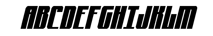Xeno-Seeker Condensed Italic Font UPPERCASE