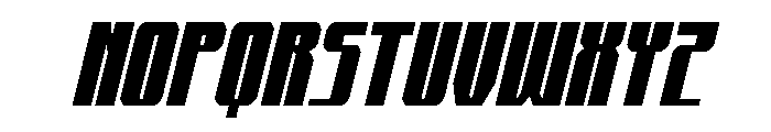 Xeno-Seeker Condensed Italic Font LOWERCASE