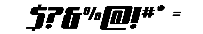 Xeno-Seeker Expanded Italic Font OTHER CHARS