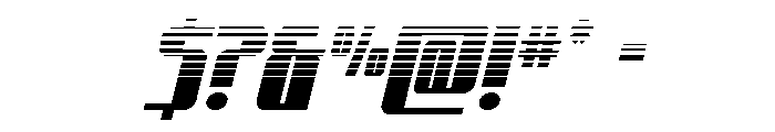 Xeno-Seeker Halftone Italic Font OTHER CHARS