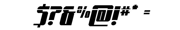 Xeno-Seeker Laser Italic Font OTHER CHARS