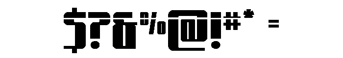 Xeno-Seeker Laser Font OTHER CHARS