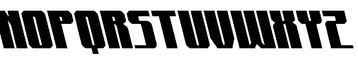 Xeno-Seeker Leftalic Font LOWERCASE