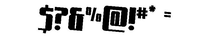 Xeno-Seeker Rotated 2 Font OTHER CHARS