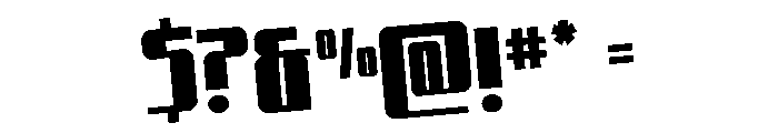 Xeno-Seeker Rotated Font OTHER CHARS