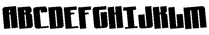 Xeno-Seeker Rotated Font UPPERCASE