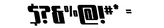Xeno-Seeker Semi-Leftalic Font OTHER CHARS