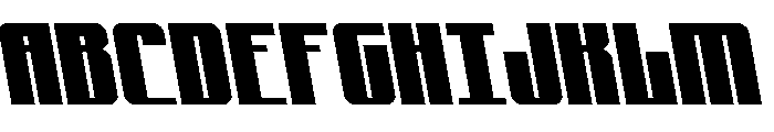 Xeno-Seeker Semi-Leftalic Font UPPERCASE
