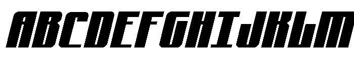 Xeno-Seeker Spaced Italic Font UPPERCASE