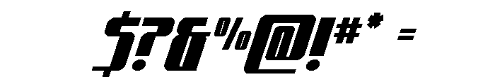 Xeno-Seeker Super-Italic Font OTHER CHARS