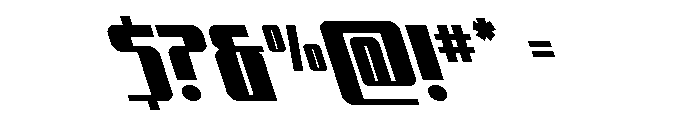 Xeno-Seeker Super-Leftalic Font OTHER CHARS