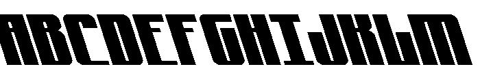 Xeno-Seeker Super-Leftalic Font UPPERCASE