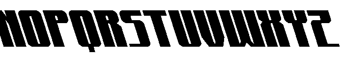 Xeno-Seeker Super-Leftalic Font LOWERCASE