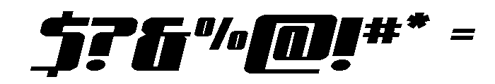 Xeno-Seeker Wide Italic Font OTHER CHARS