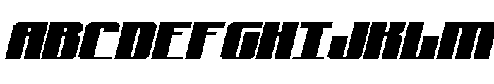 Xeno-Seeker Wide Italic Font UPPERCASE