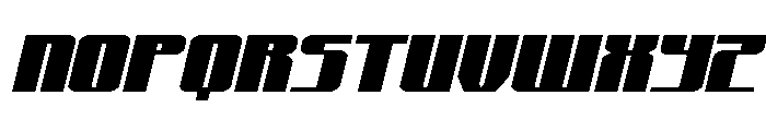 Xeno-Seeker Wide Italic Font UPPERCASE