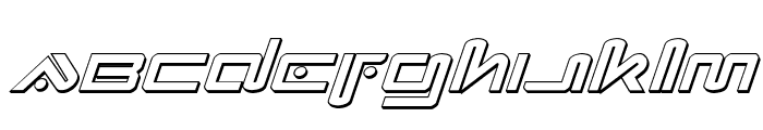 Xephyr 3D Italic Font LOWERCASE