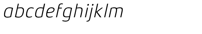 Xenois Sans Light Italic Font LOWERCASE