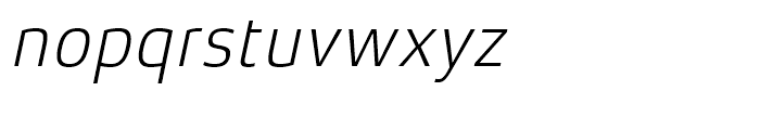 Xenois Sans Light Italic Font LOWERCASE