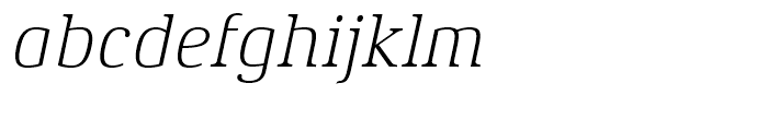 Xenois Serif Light Italic Font LOWERCASE