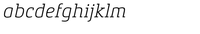 Xenois Slab Light Italic Font LOWERCASE