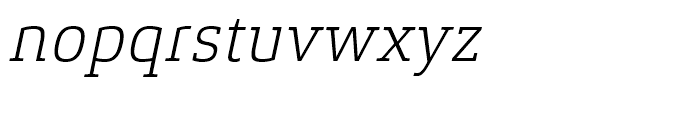 Xenois Slab Light Italic Font LOWERCASE