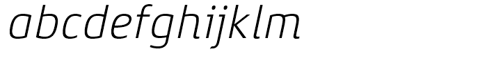 Xenois Super Light Italic Font LOWERCASE